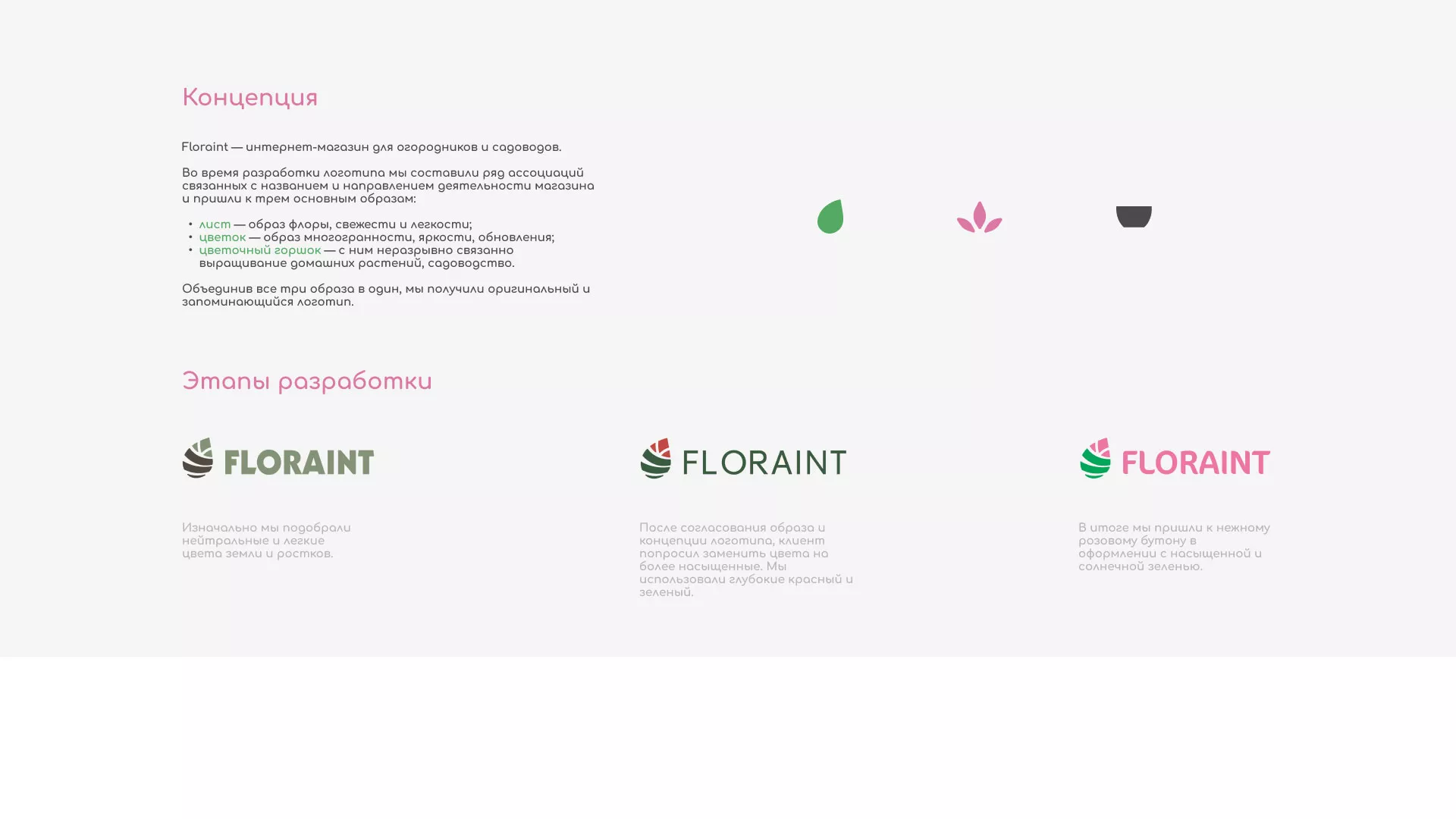 Создание логотипа и интернет-магазина «FLORAINT» в Злынке