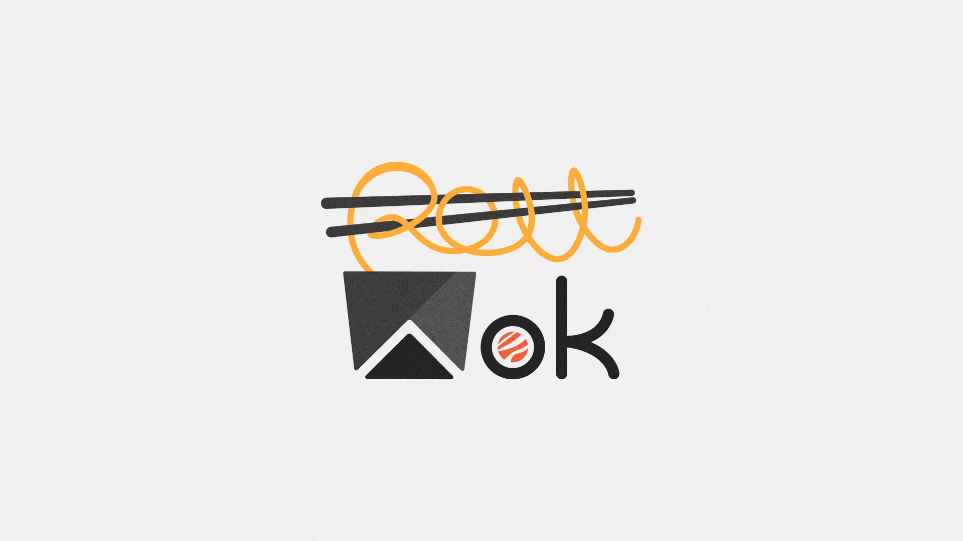 Разработка логотипа суши-бара «Roll Wok Club» в Злынке