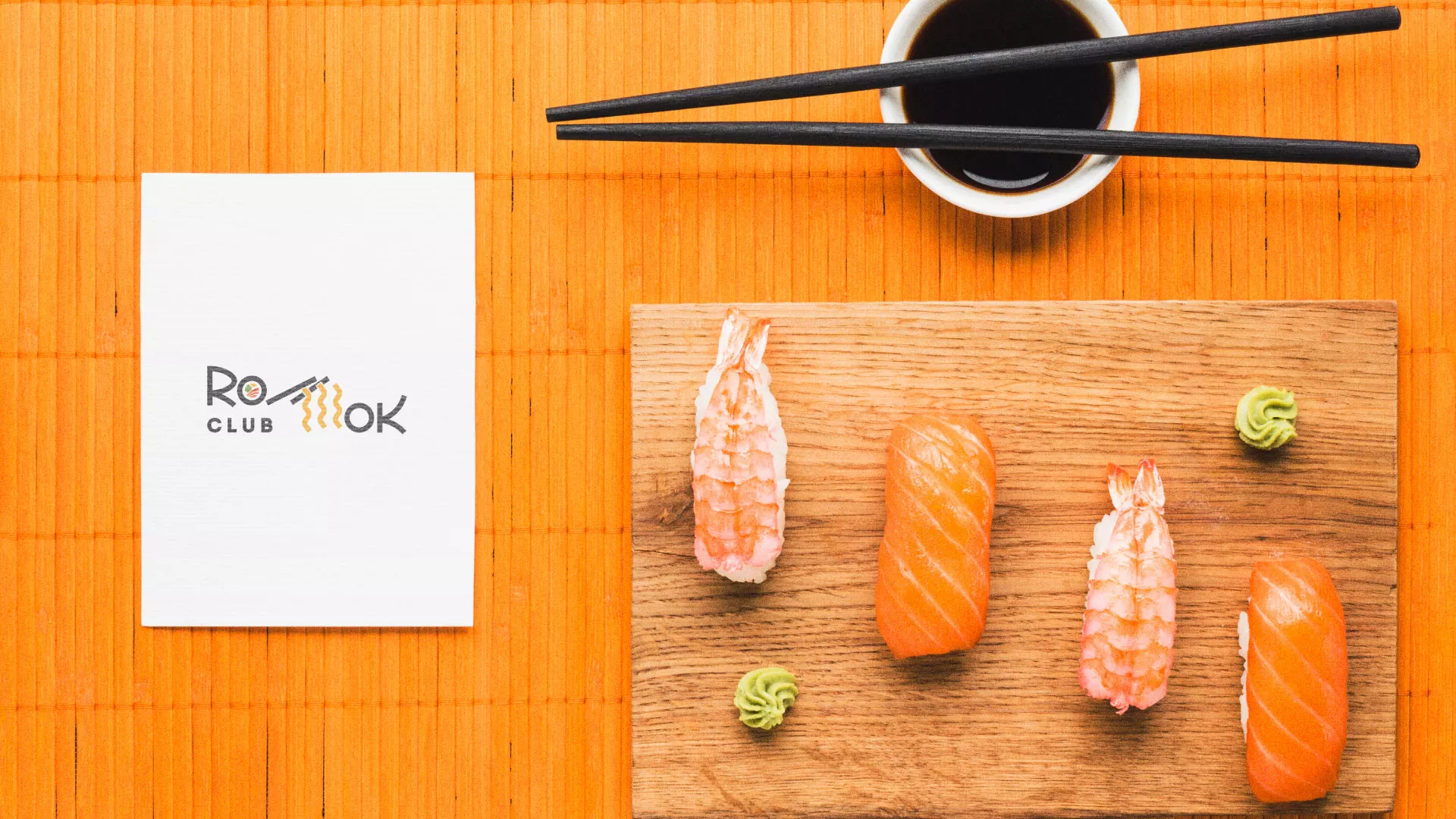 Создание логотипа суши-бара «Roll Wok Club» в Злынке