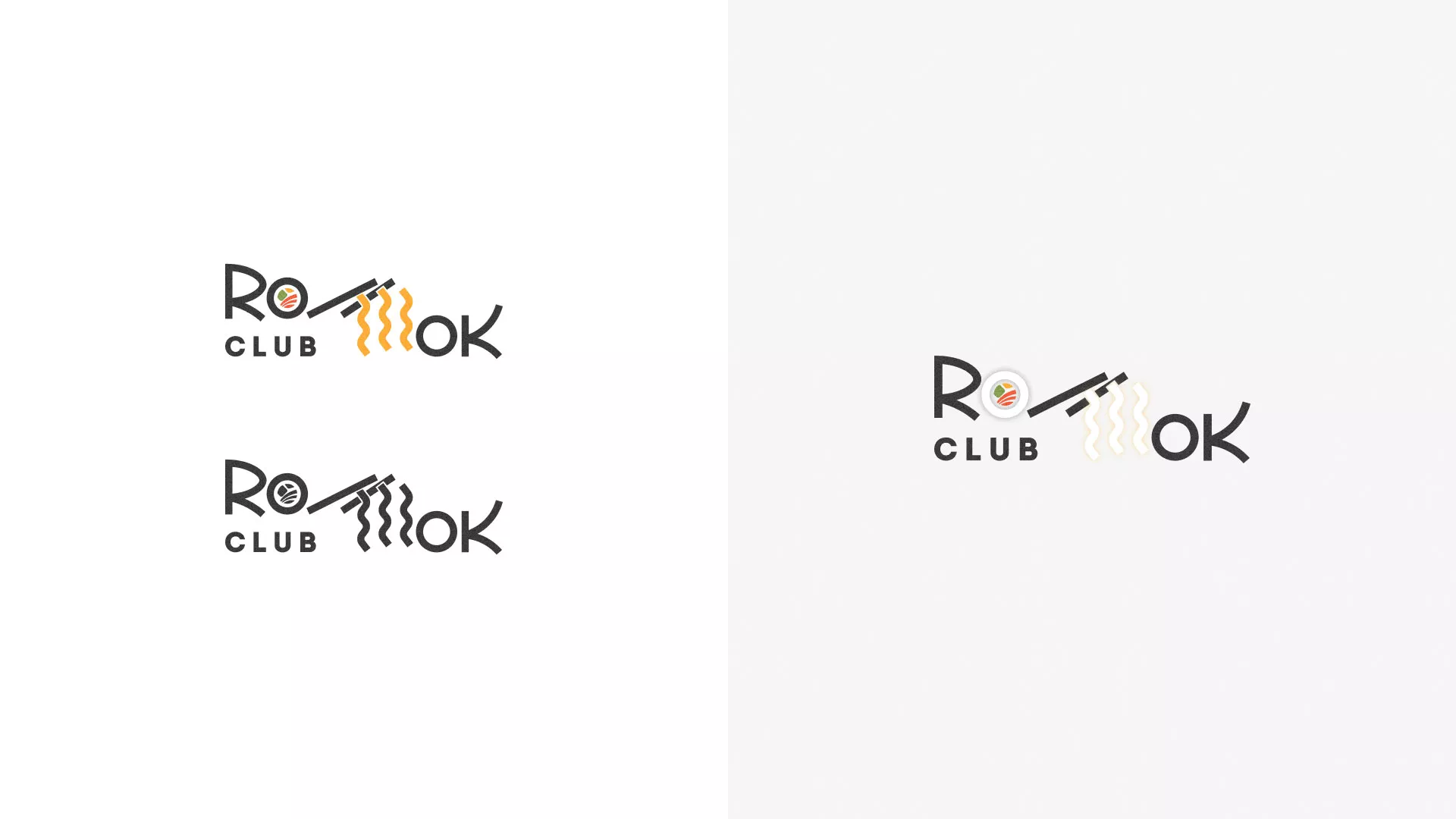 Создание логотипа суши-бара «Roll Wok Club» в Злынке