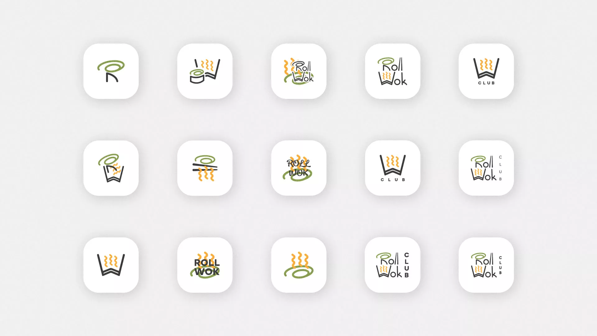 Разработка иконки приложения суши-бара «Roll Wok Club» в Злынке