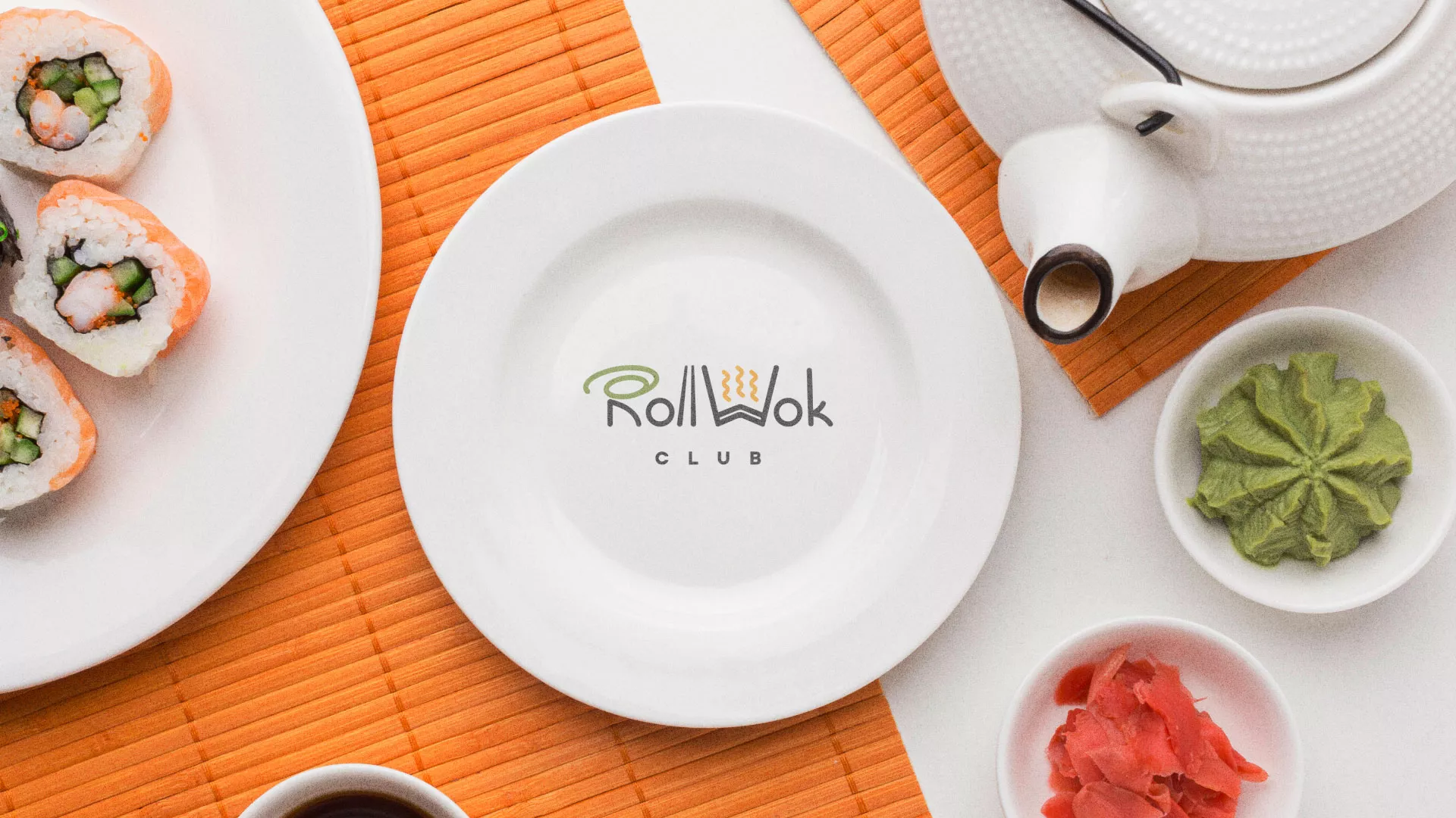Разработка логотипа и фирменного стиля в Злынке для суши-бара «Roll Wok Club» Разработка логотипа и фирменного стиля в Злынке для суши-бара «Roll Wok Club»